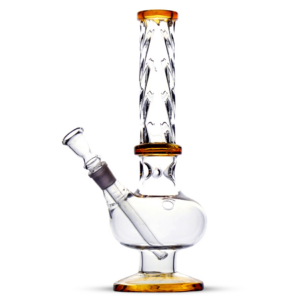 Twister Glass Ice Bong 12663 | 30cm Orange