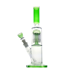 Glass Bong With Percolator 12502 | I 32cm Green