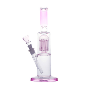 Glass Bong With Percolator 12502 | I 32cm Pink