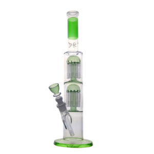 Glass Bong With 2x8 Arm Percolator 12505 | I 38cm Green