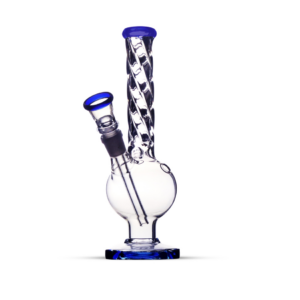 Twister Glass Bong 12643 | 21cm Blue